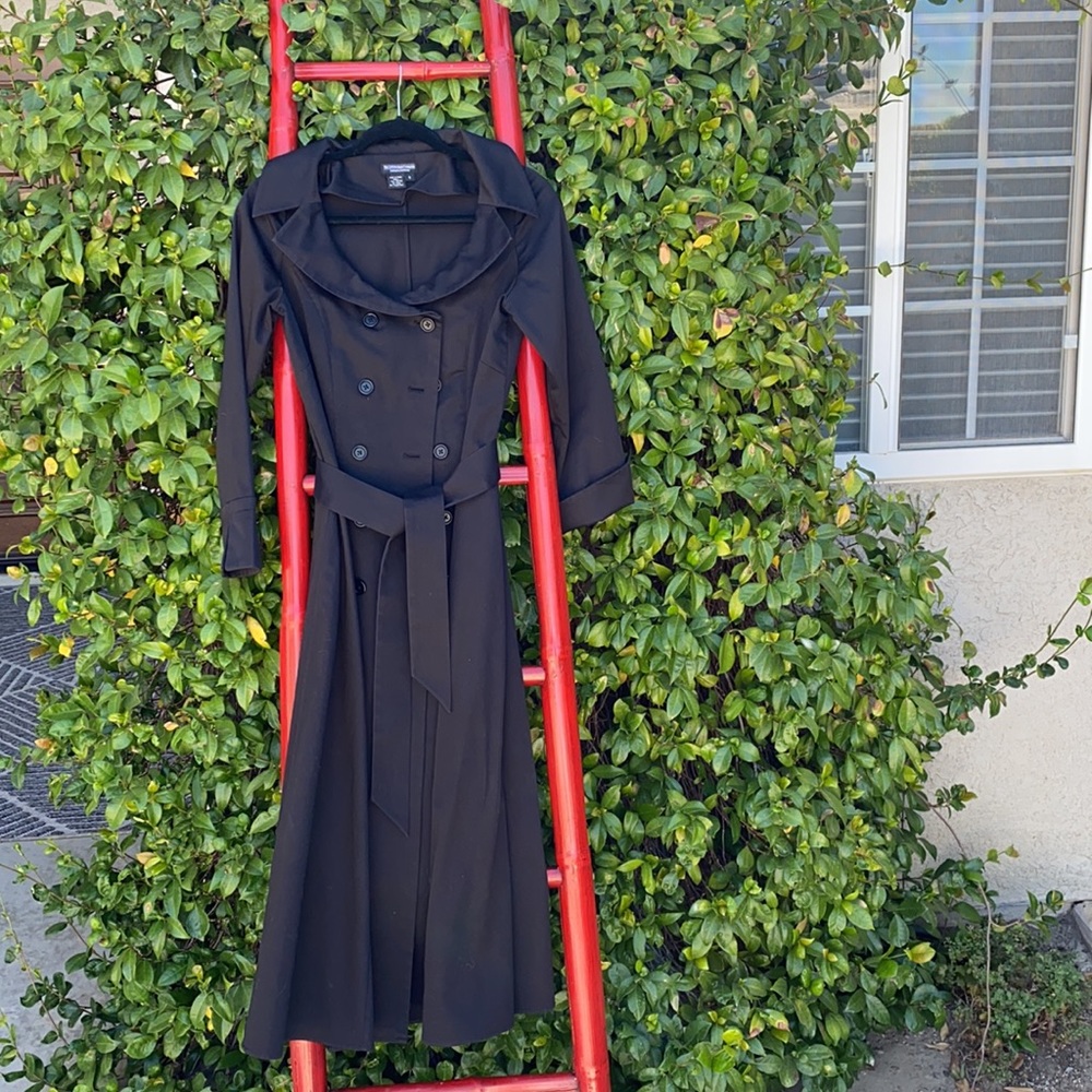Peterman Company black A line belted dress